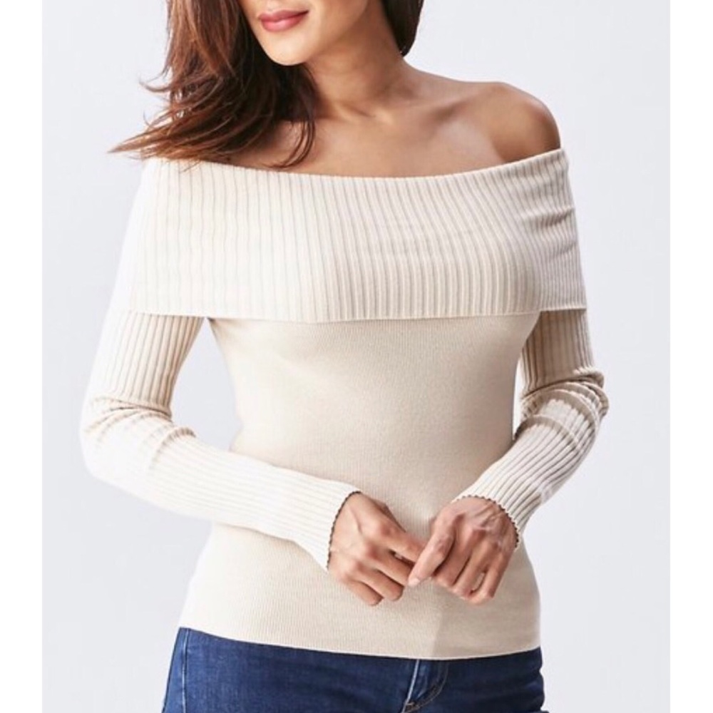 Knit Cold Shoulder Sweater